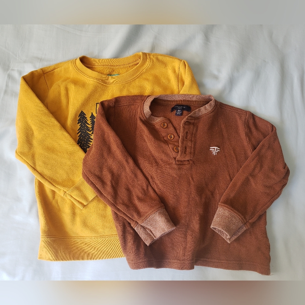 2 Piece Boys Fall And Winter Warm Tops, Back To School Tahari And Garanimals Top